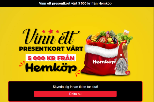 Få 5 000 KR att spendera på Hemkop