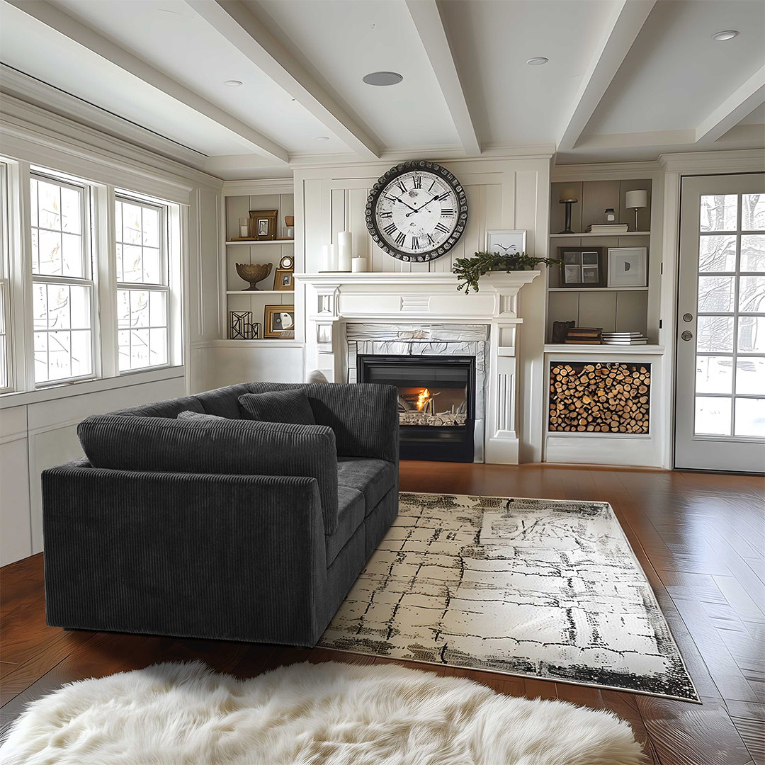 2-Seat L Shaped Corner Sectional Modular Sofa