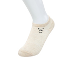 SOFT BAMBOO FIBER COTTON BAG THIN PLAIN HALF MESH FEMALE SOCKS