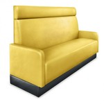 Yellow Classic Armchair Cafe Booths Seat Manufacturing